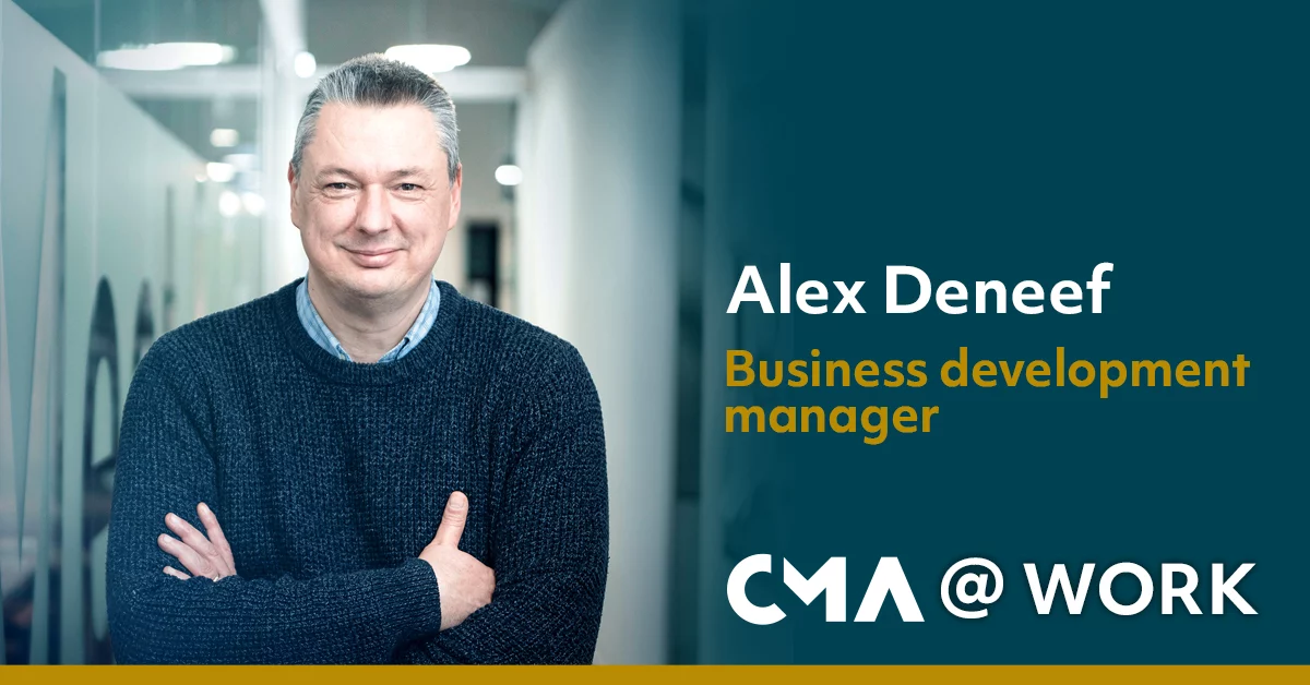 Alex Deneef, Sales & Business Development Manager bij CMA