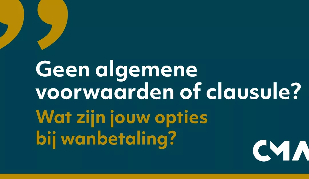 Oeps, ik heb geen algemene voorwaarden … wat zijn mijn opties bij wanbetaling?