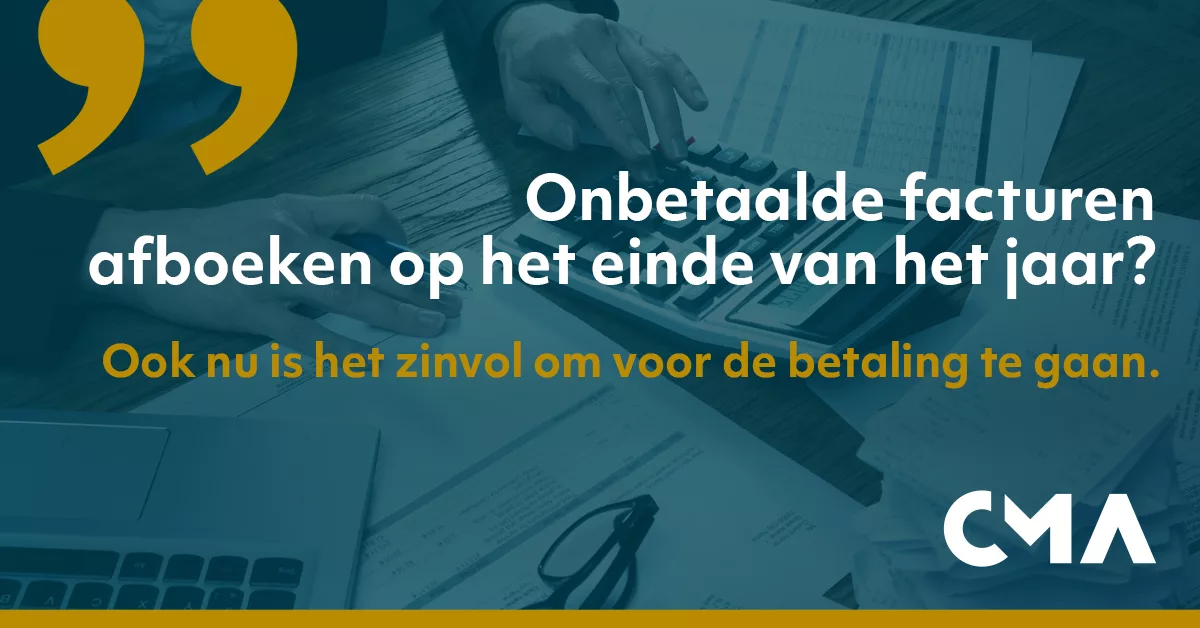 Onbetaalde facturen afboeken op het einde van het jaar?